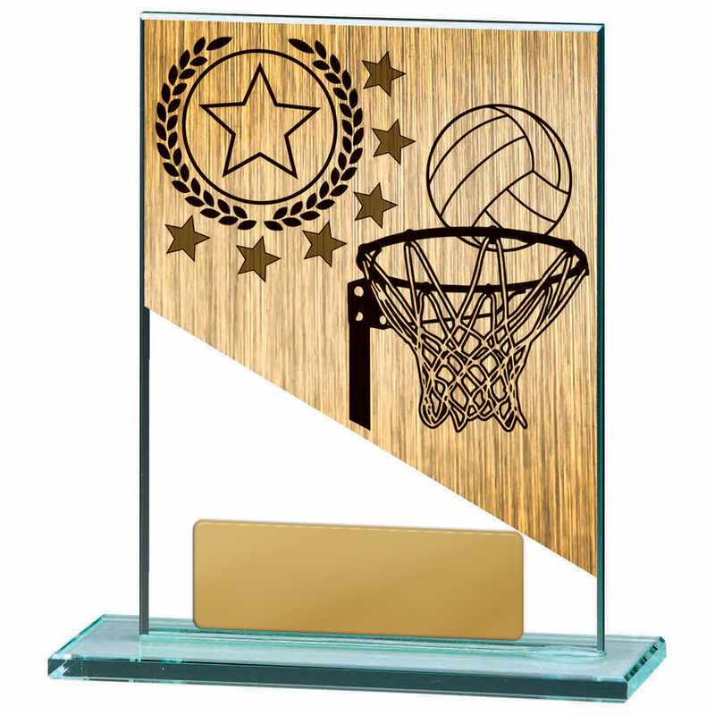 Netball Theme on Glass